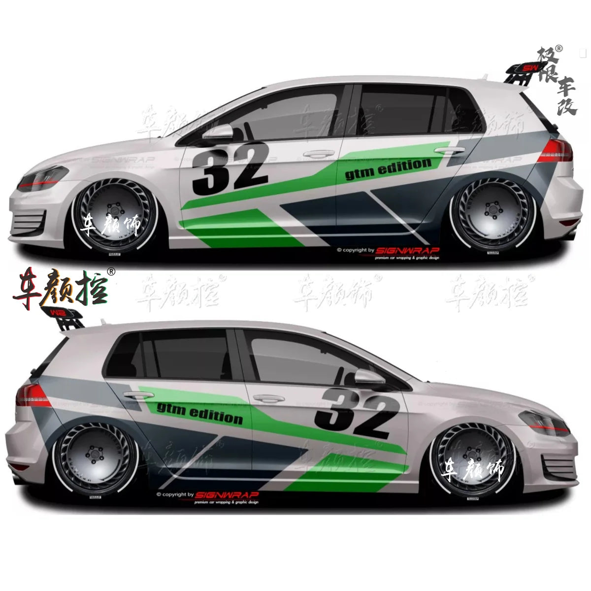 Car stickers For Volkswagen Golf8 MK5 MK6 MK7 GTI POLO customized exterior design sporty fashionable decals Vinyl  Accessories