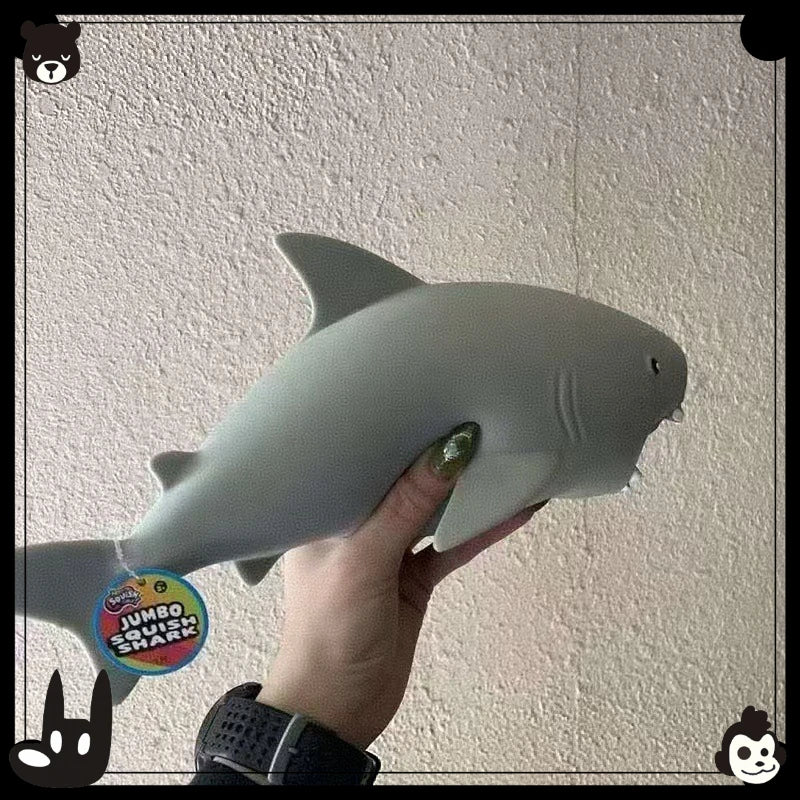 Shark Shaped Squishy Stress Ball, Soft Squeeze Toy for Anxiety Relief, Cute Desk Fidget Decor for Adults and Teens