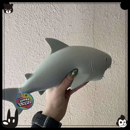 Shark Shaped Squishy Stress Ball, Soft Squeeze Toy for Anxiety Relief, Cute Desk Fidget Decor for Adults and Teens
