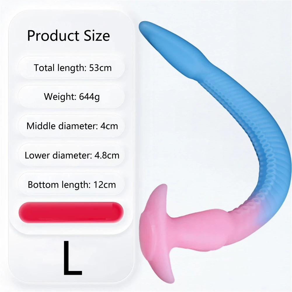 Eel Tentacle Anal Plug Long Monster Dildo Soft Liquid Silicone Anal Dilator Sex Toy For Women's Men's Anal Massage Adult Product