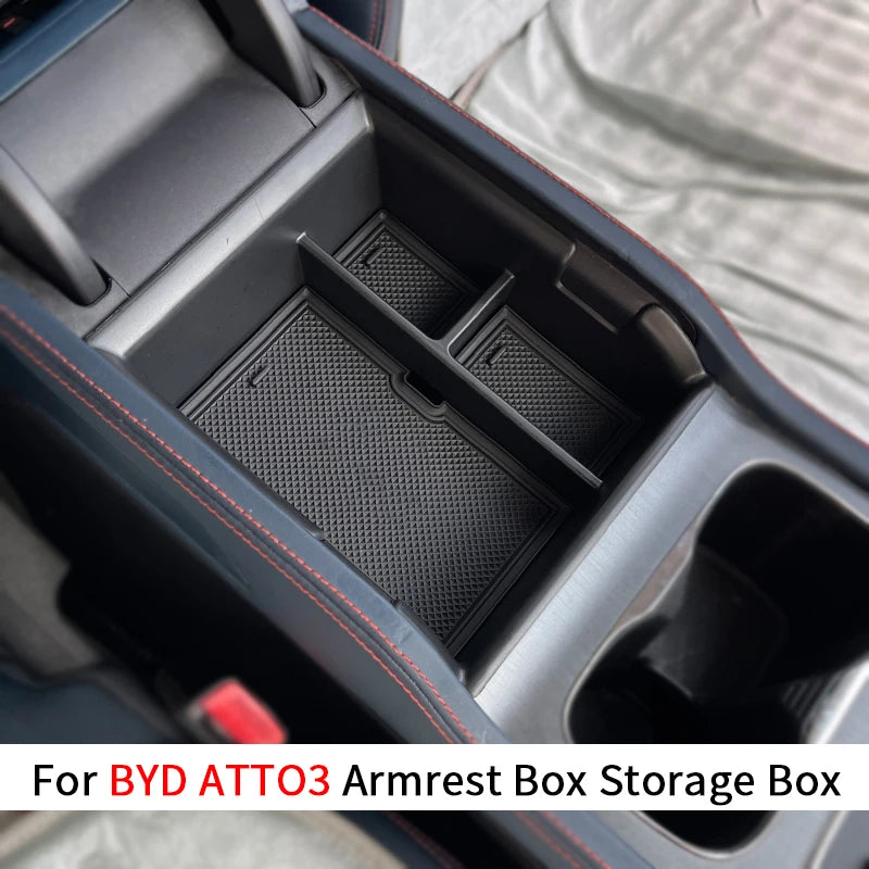 For BYD Atto3 Atto 3 2022 2023 2024 EV Yuan Plus Interior Accessories ABS Car Center Console Armrest Box Storage Tray Holder