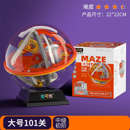 3d Stereo Maze Ball Educational Toys For Children Boys Logic Thinking Training Birthday Gift Brain Teaser Game Plaything
