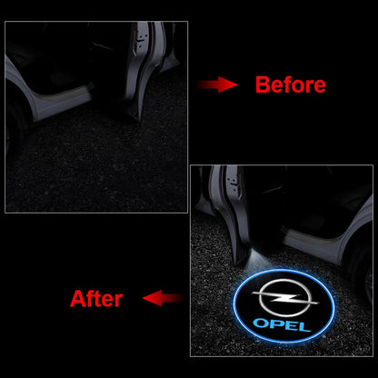 Car Door Projector LED Shadow Lights Lamp Car Accessories For Opel Astra j Insignia Astra g Corsa Zafira b Mokka Vivaro Meriva