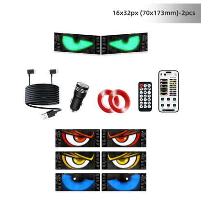 Devil Eyes Light Truck LED Windshield Eyes Custom Flexible Neon Matric Panel Car LED Display Flashing Evil Eyes For Cars