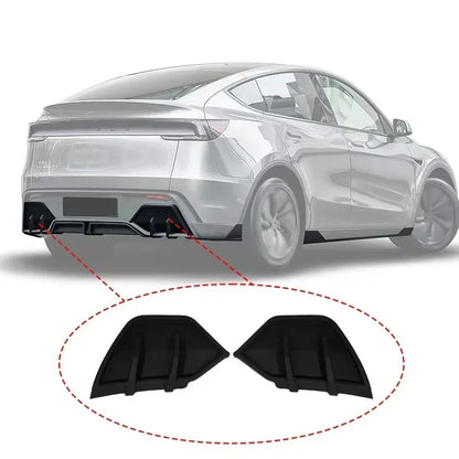 Rear Bumper Diffuser Lip For Tesla Model Y 2025 Juniper Rear Diffuser with Shark Fin Design PP Material Accessories