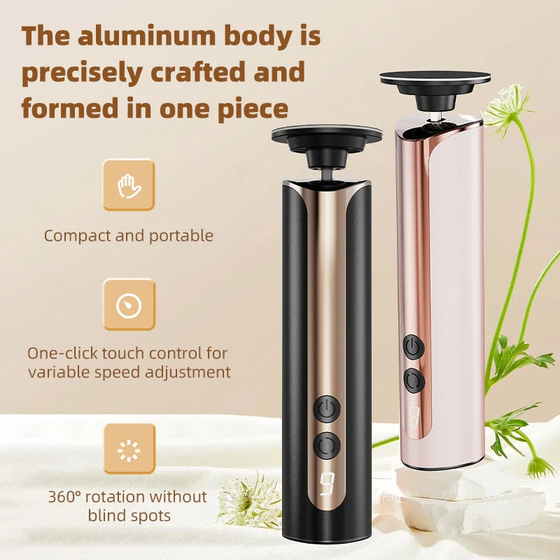 Aluminum Alloy Rechargeable Electric Callus Remover Cordless Foot File Sander for Dead Skin Care Pedicure Tool Home Use