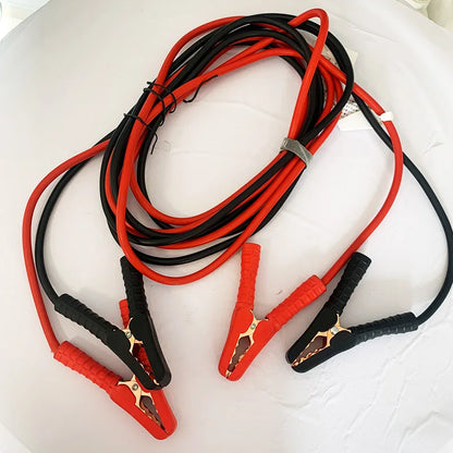 3/4m Extended Car Battery Jumper Cable Double Headed Starter Lead with Clamp Vehicle Boost Cable Line for Emergency Use