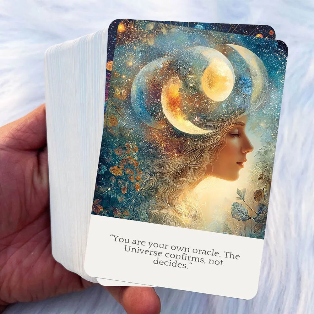 50 Cards Set, 13x9 Cm Size, Cosmic Truths Universe Answer Oracle Cards, Connect with Universal Wisdom Card Game