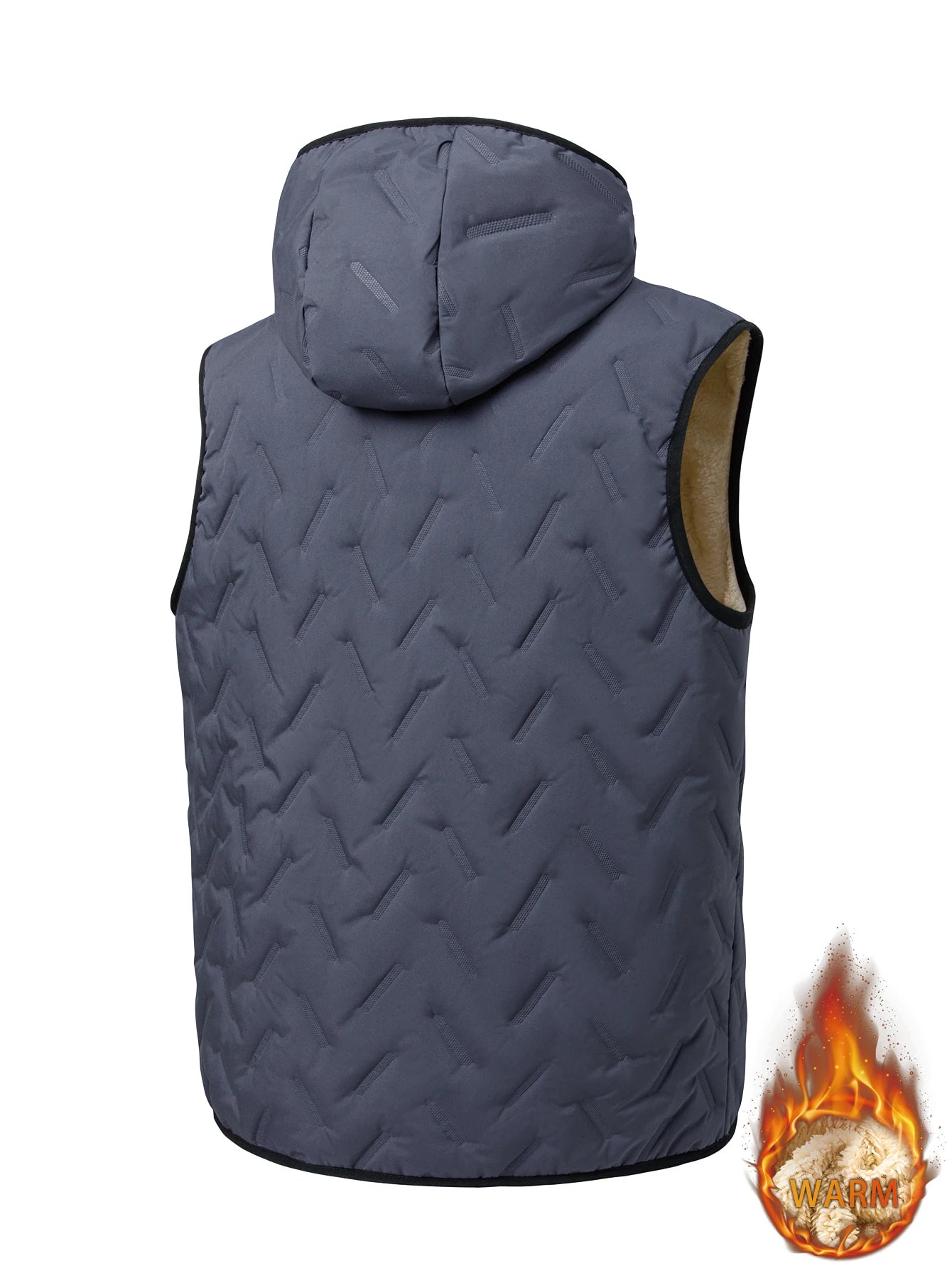 Heat Work Hooded Fleece Vest Men Winter Clothes Man Men's Padded Jackets Running Vests Winterize Heated Gilet Male Coat Clothing
