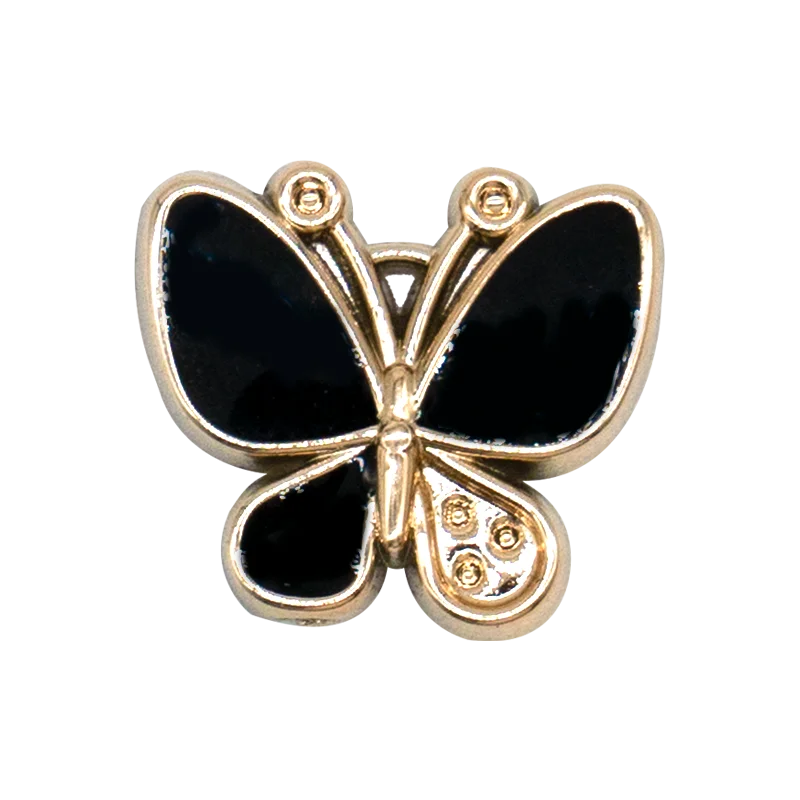 1PCS Black Fashion Acrylic Shoe Charms Accessories Pins for Women Men Clog Decorations Flowers Bow Bag Acrylic Shoe Buckles