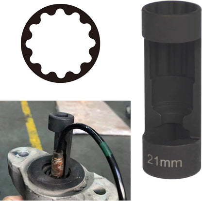 Automotive 1/2 Inch Drive 12 Point Suspension Strut Socket Tool 16-24mm Shock Absorber Nut Remover for Car Auto Repair Hand Tool