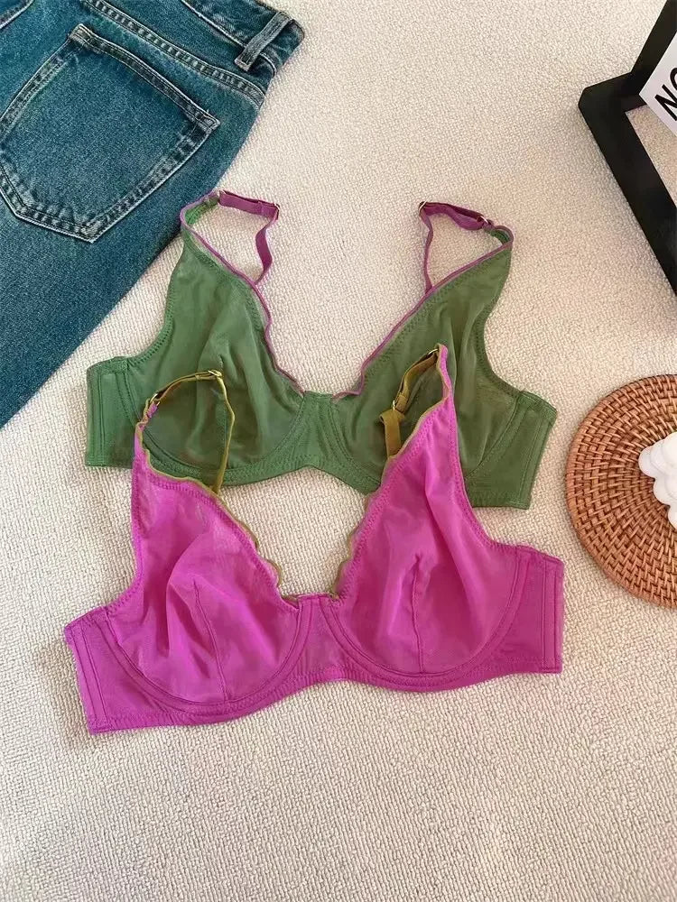 Full Coverage Minimiser Bra for Large Bust, Ultra Thin Seamless Wireless Lift & Support Anti Sag Set BANERDANNI S-2XL 32-40 ABC
