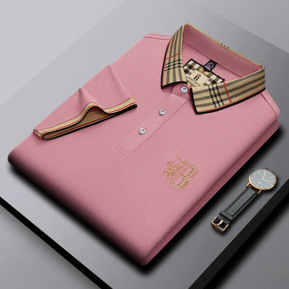 Exquisite Pony Embroidered Comfortable Polo Shirt Fashion Men's Brand Hot Selling Breathable Short Sleeves in the Summer of 2026