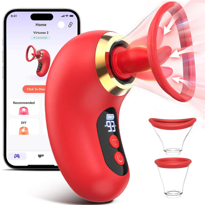 Portable Nipple Licking Sucking Vibrator Female Breast Massager Clitoral Bite Vibrating Sex Toy for Female Masturbation