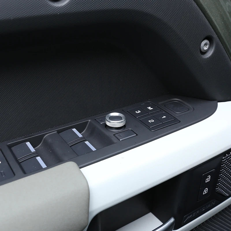 cheya Car central control air conditioner volume knob decorative cover For Land Rover Defender 110 2020+ Aluminum accessories