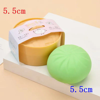5.5/8.5cm Stress 1-12Pcs Dumpling Squash Toy Dampaline Squishy with Box Dumplings Sensory Squeeze Toy for  Relief Gift Birthday