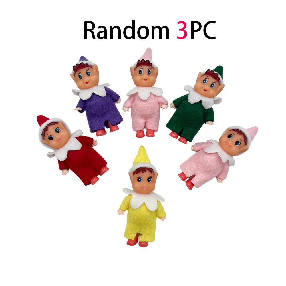 Vinyl Christmas Elf Doll Toy Ornament Christmas Tree Bookshelf Elf Decoration Christmas Gift Toy
