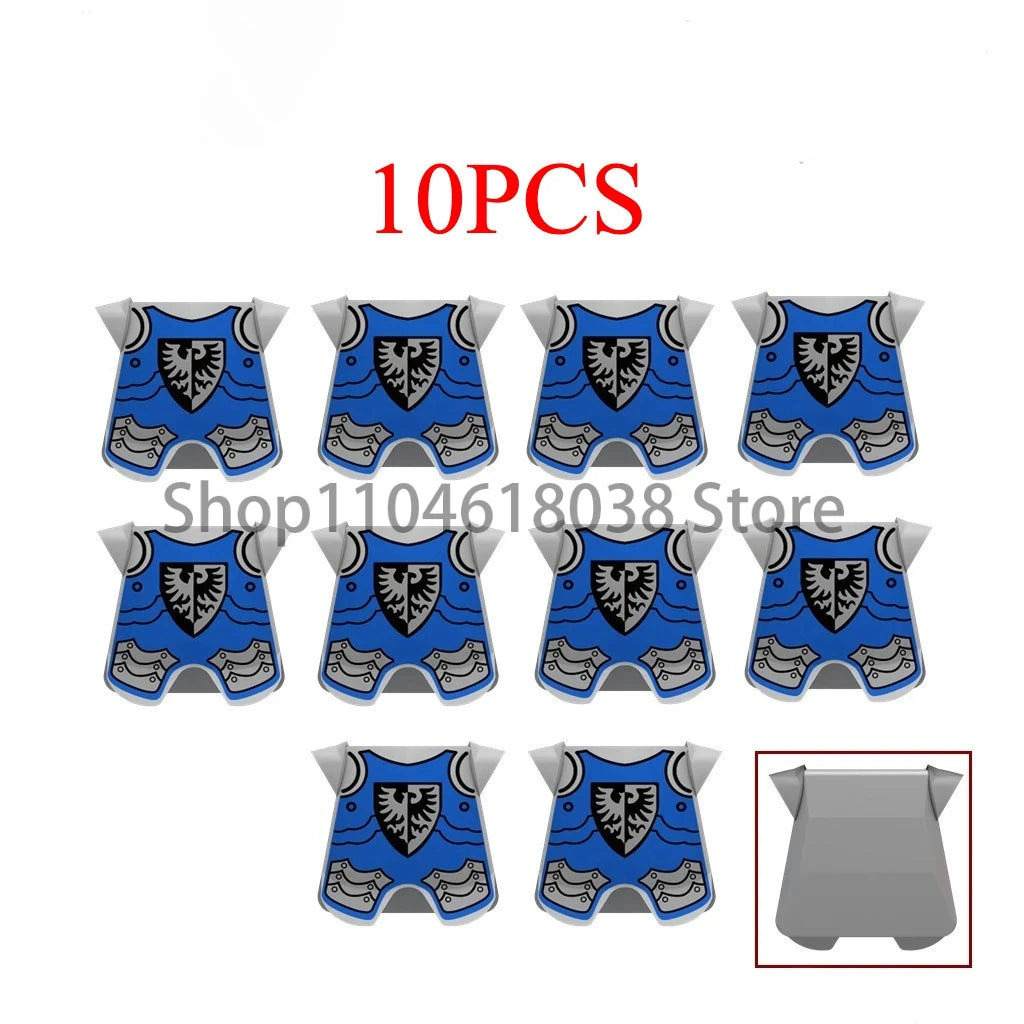 Green Dragon Raven Knights Shield Action Figures MOC Medieval Ancient Knights Scene Building Block Creative Toys for Children