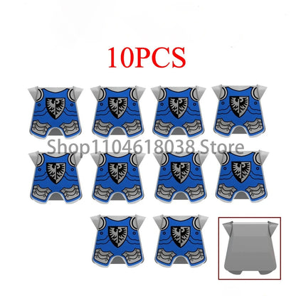 Green Dragon Raven Knights Shield Action Figures MOC Medieval Ancient Knights Scene Building Block Creative Toys for Children
