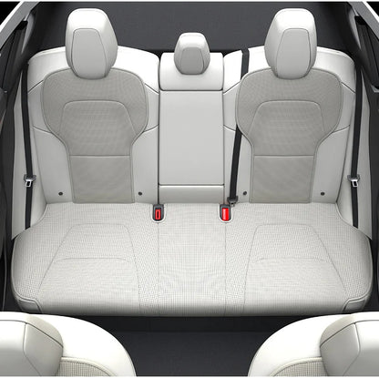 For New Tesla ModelY Juniper 2025  PU Seat Cushion Punching Breathable Universal Split Car Seat Protector Interior Accessories