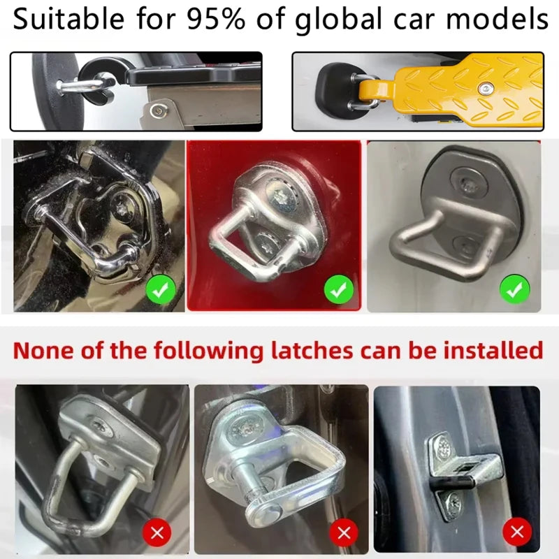 Car Door Step Foldable Universal Fit Door Hook Step StandPedal for Car Roof Access, Roof Rack Foot Step Rooftop Doorstep Car SUV