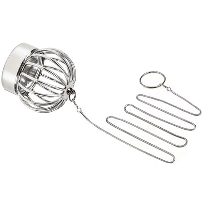 Metal Penis Ring Ball Stretcher Scrotum Lock Stainless Steel Penis Cock Ring Heavy Pendant Weight Bondage Sex Toy
