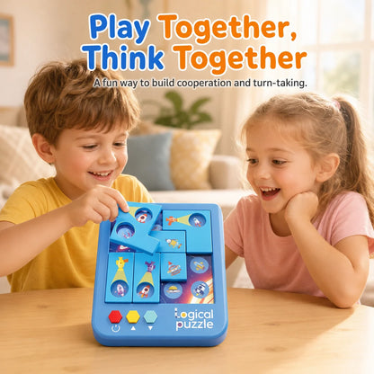 Space Rocket Logical Sliding Puzzle, Kids STEM Brain Teaser Educational Logic Desktop Game for Ages 4+