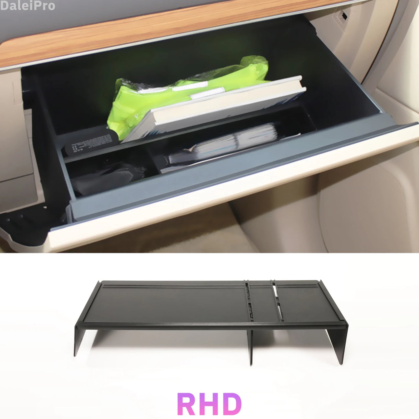 For Toyota Land Cruiser Prado LC150 J150 FJ150 2010-2018 Car Glove Compartment Organizing Divider Organizer Prado Storage Box