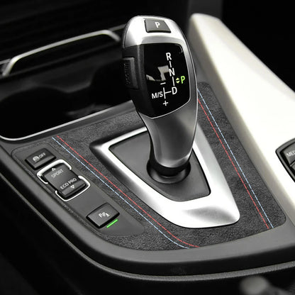 For BMW F30 F34 F36 Gear Shift Control Panel Trim Frame Decorative Sticker Made of Alcantara Car Interior Tuning Accessories