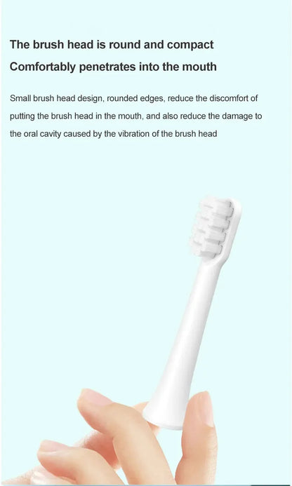 4/8PCS For XIAOMI MIJIA T100 Replacement Brush Heads Sonic Electric Toothbrush DuPont Soft Bristle Suitable Nozzles
