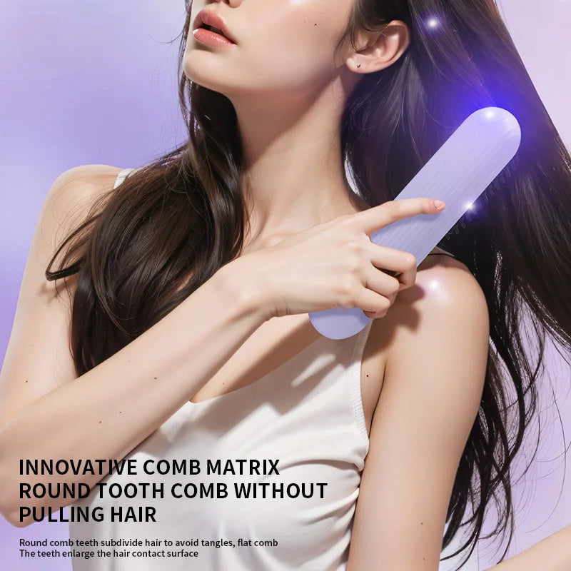 USB charging straight hair comb portable straightener 3-speed temperature control standby 60 minutes size 20CM