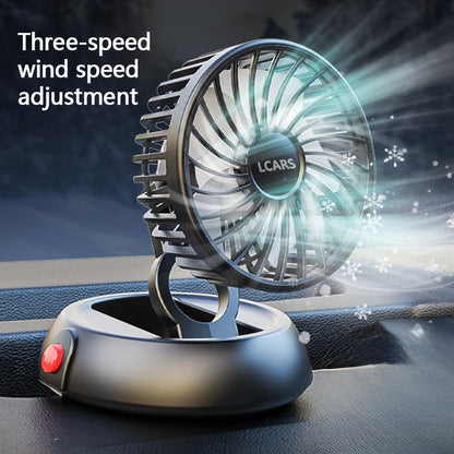 3-Head 5V USB Car Fan with 3 Adjustable Speeds Cooling Auto Cooler Air Ventilation System with Wind Regulation Car Accessories