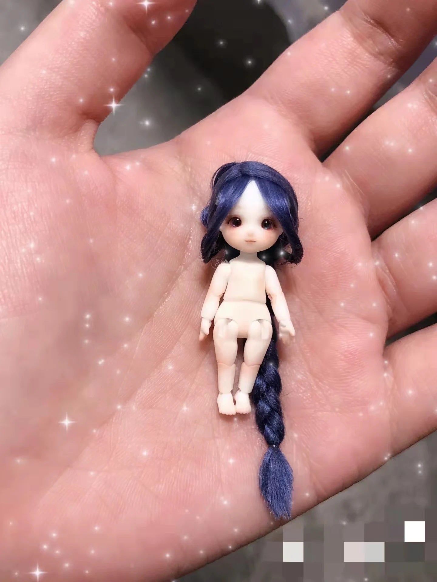 SD mini doll 3.5 cmBJD naked girl doll Kawaii girl toy DIY thumb doll