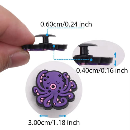 3-34Pcs National Flag Shoe Charms PVC Clog Pins Decorations for Wristbands Sandals DIY Accessories