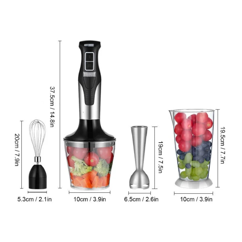 Hand Blender 4 In 1 Multifunctional 1000W Powerful Electric Handheld Immersion Blender For Smoothie Shakes Baby Food