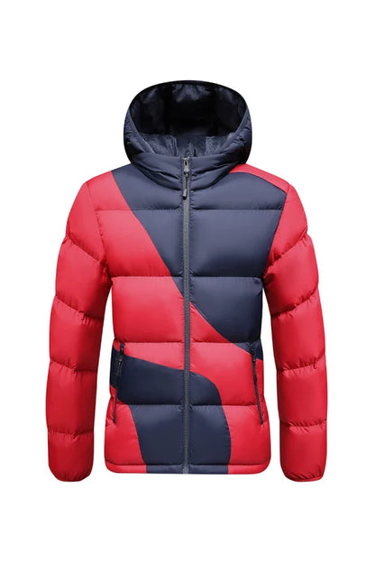 Graphene Self-Heating Men's Winter Jacket Thermal Auto Warm Up Thick Hooded Cotton Coat Outdoor Skiing Sports Loose Fit Parka