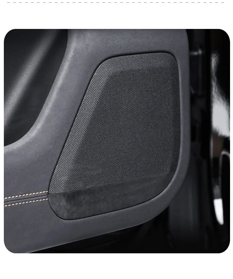 For ZEEKR 7X 2025 Super Suede Interior Accessory, Car Central Control Sliding Cover Panel Steering Wheel Decal Air Outlet Trim