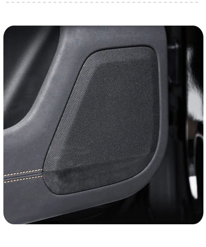 For ZEEKR 7X 2025 Super Suede Interior Accessory, Car Central Control Sliding Cover Panel Steering Wheel Decal Air Outlet Trim