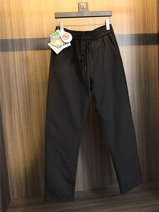 Men's Winter Thermal down Pants Goose down Filling Casual Long Trousers Fashionable Urban Style Youth Pure Color Versatile