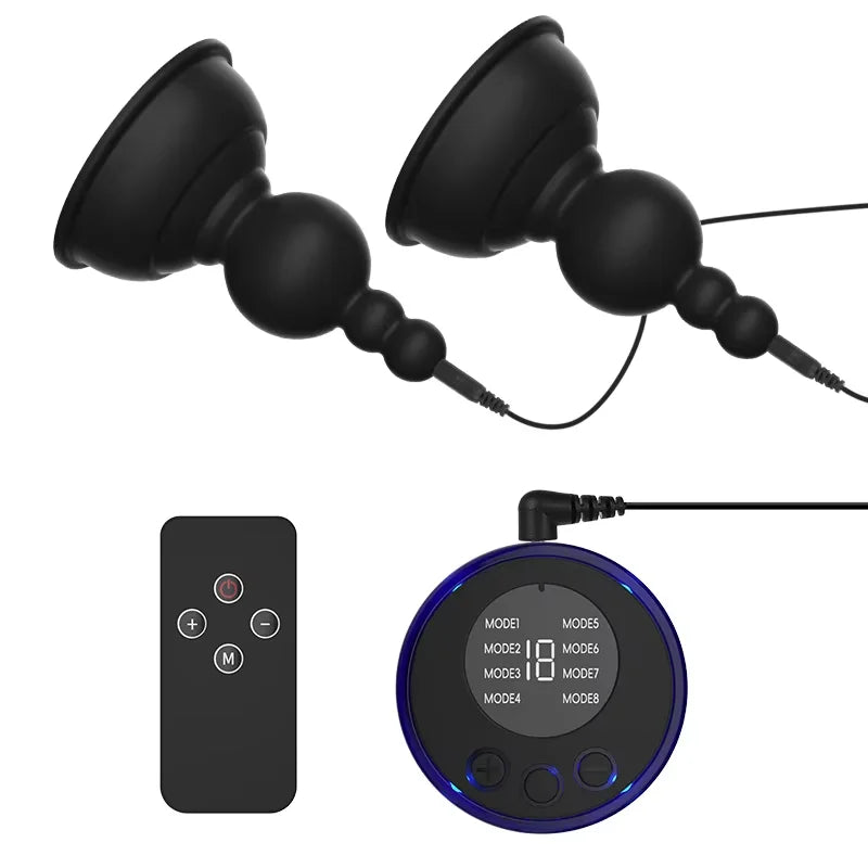 Electric Shock Nipple Sucker Clamps Electro Stimulator Adult Stimulator BDSM Sex Toys For Women Couples Female