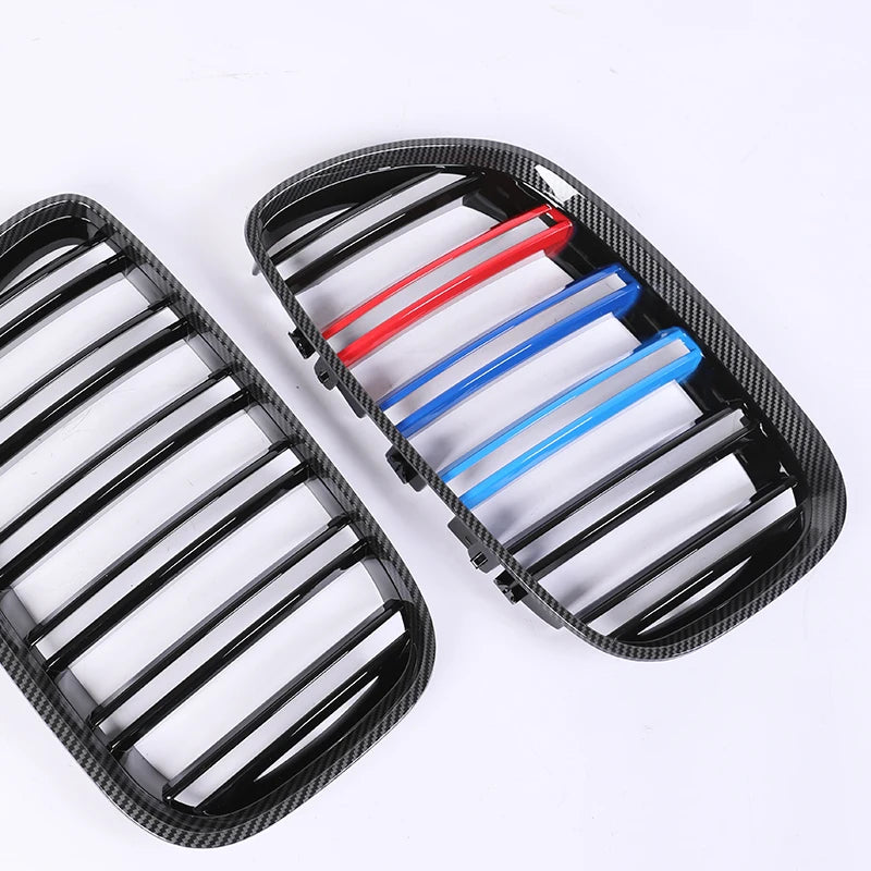 Front Bumper Kindey Grille Carbon M Style For BMW X5 E53 Facelift 2004 2005 2006 X5M Exterior Parts Grills Cover Car Accessories