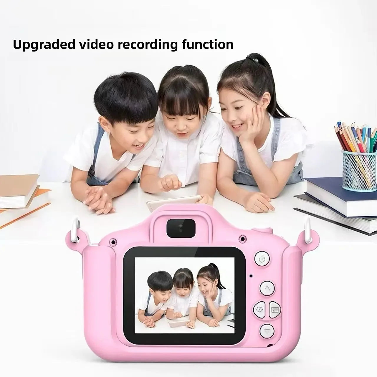 2026 New Rabbit Cartoon Kids Camera HD Dual Lens Selfie Digital Camera Toy for Boys Girls Christmas Birthday Festival Gift