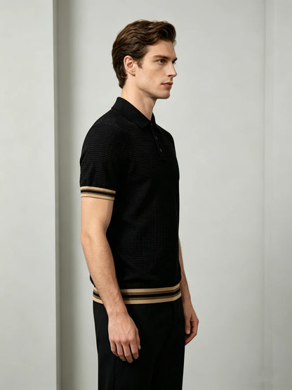 The new summer men's polo shirt t-shirt is suitable for light business occasions, urban casual settings, vacations, short trips,