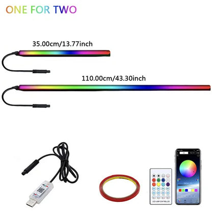BLALION Car LED Ambient Strip Light 110cm USB Plug With App Remote Control Atmosphere Lights Auto Interior Decorative Lamp Fiber