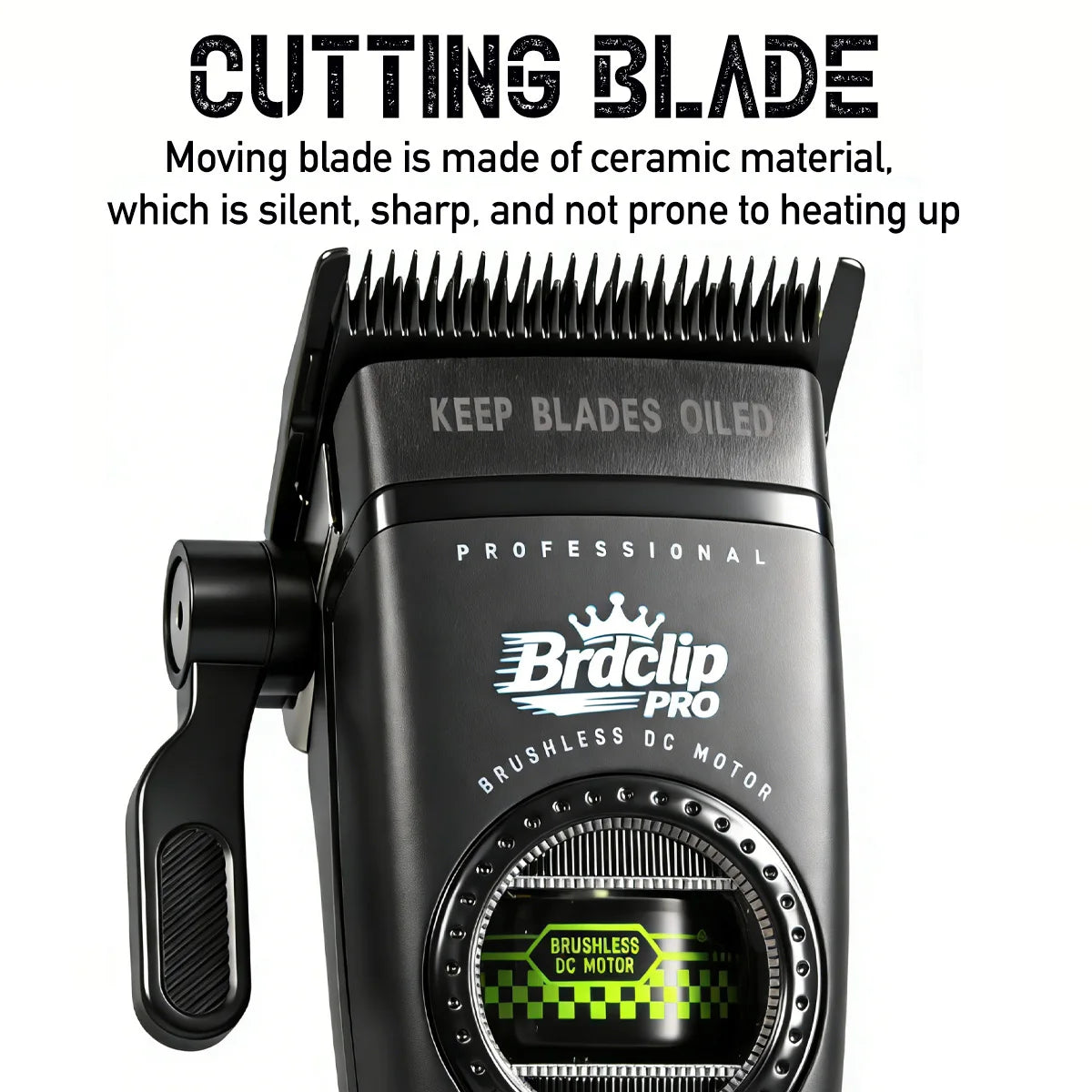 2026 3 Colors BRDCLIP 898C Professional 8000RPM Hair Clipper Outer-Rotor Brushless Motor 5-speed Adjustment DLC Detachable Blade