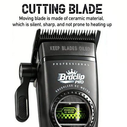 2026 3 Colors BRDCLIP 898C Professional 8000RPM Hair Clipper Outer-Rotor Brushless Motor 5-speed Adjustment DLC Detachable Blade