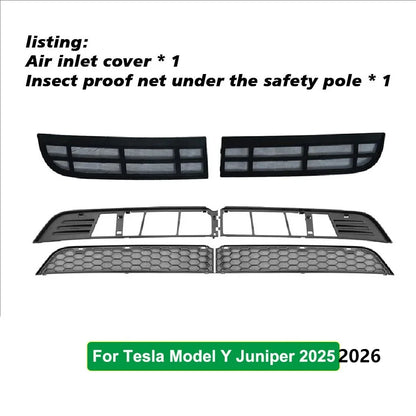 For Tesla Model Y Juniper 2025 2026 Inner Vent Grille Front Lower Bumper Anti Insect Net YL Mesh Air Inlet Anti Dust Proof Cover