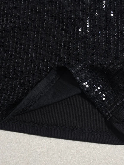 Women Sparkly Tank Top Sleeveless Round Neck Glitter Crop Top Y2K Party Club Summer Casual Streetwear for Ladies Daily Wear