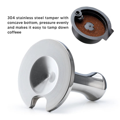 Coffee Powder Tamper for Bosch  machine Tassimo Reusable Coffee Capsules Stainless Steel  Powder Hammer