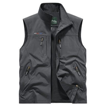 Men's Outdoor Sports Leisure Windproof Cold Proof Warm Vest for Autumn and Winter Comfortable Plush Warm and Fashionable Vest
